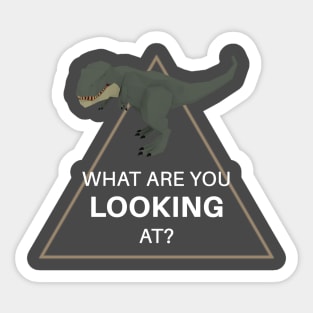 Low Poly T-Rex Dinosaur What are you looking at? Sticker